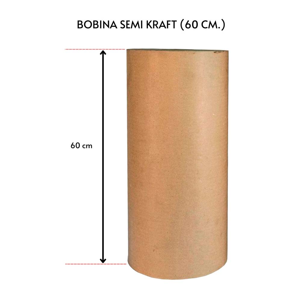 Bobina Semi Kraft 60 Cm Embalagens Oliveira 4039