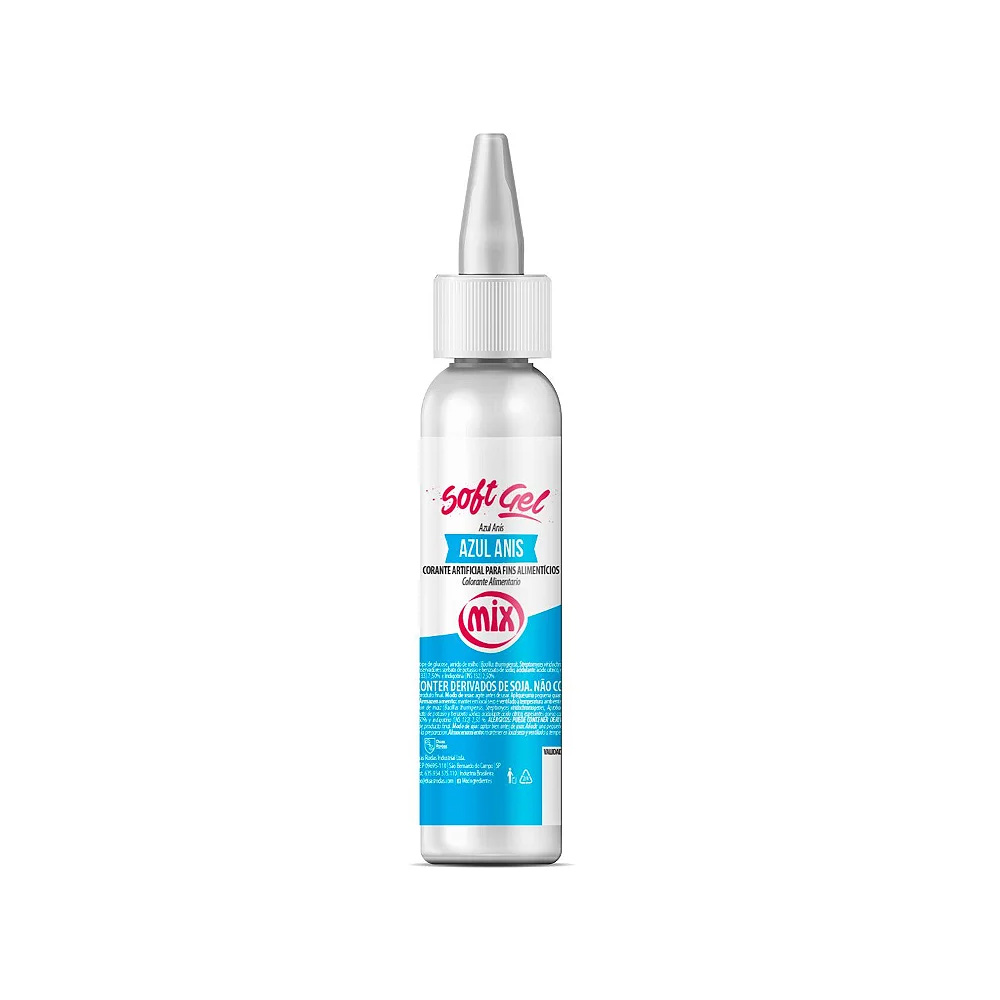 CORANTE AZUL ANIS ALIMENTICIO SOFT GEL G MIX Embalagens Oliveira